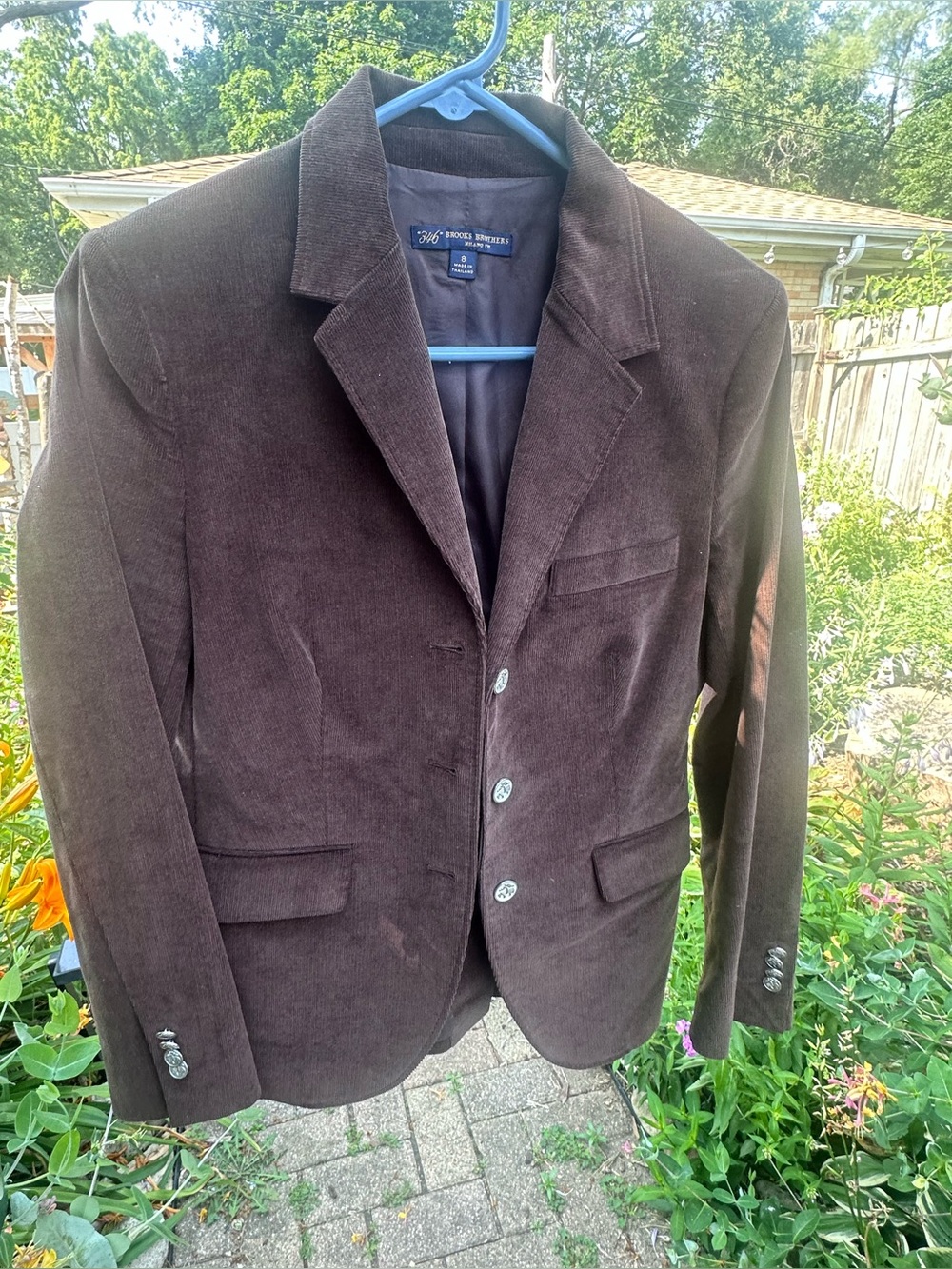 Classic women’s Brooks Brothers Dark Brown Corduroy Sport Coat